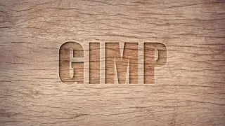 How to carve a text into a piece of wood using GIMP?