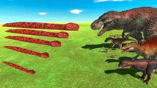 Titanoboa is Growing VS Carnivorous Dinosaurs - Animal Revolt Battle Simulator