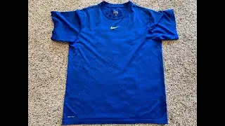 Nike Youth Dri-Fit Blue Polyester T-Shirt Size XL