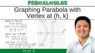 How to graph a Parabola | Graphing Parabola with Vertex at (h, k) |  @Prof D