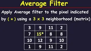 AVERAGE FILTER IN DIGITAL IMAGE PROCESSING SOLVED EXAMPLE