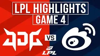 JDG vs WBG Highlights Game 4 | LPL 2024 Worlds Regional Qualifier | JD Gaming vs Weibo Gaming