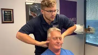 Gonstead Cervical Chair & Knee Chest Adjustments By Palmer Trained Chiropractors & Students-Tristan