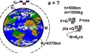 Physics 18 Gravity (6 of 20) Acceleration (and Weight) Of A Satellite In Orbit