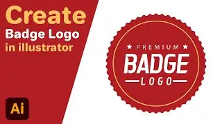 How to create a Vintage Style Badge Logo in Adobe Illustrator | How to design a logo in illustrator