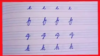 Small letter cursive writing/part -2/e f g h/Small letter cursive writing for beginners