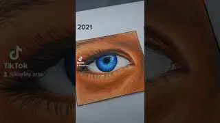 Recreating my Eye Drawing (2021 vs 2022) #shorts