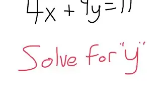 Solve for Y (Slope Intercept Form)