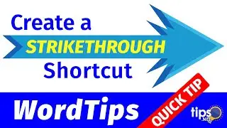 Create a Shortcut Key for Strikethrough