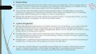 What is the difference between system stringbuilder and system string in  NET