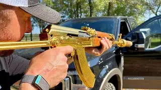 Gold Plated AK47 vs Bulletproof Car Door 🚘🔫