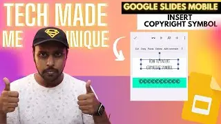 How to insert copyright symbol in Google slides mobile | how to add copyright sign in slides mobile