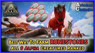 ARK Fjordur RUNESTONE FARMING GUIDE, All 9 Alphas VS Runestone Drops (1440p 60FPS) - S2E290