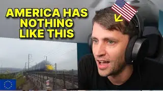 American reacts to European HIGH SPEED TRAINS (for the first time)