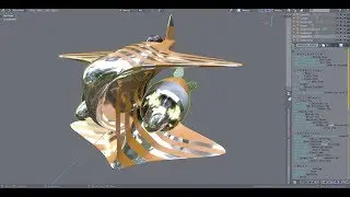 Blender 2.8 EEVEE Modelling Yellow Spaceship