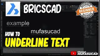 How To Underline Text In BricsCAD