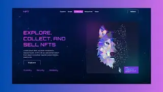 How to Create a Responsive Website with HTML and CSS - NFT Website - Animated Website Design