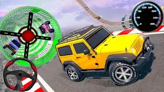 Extreme Jeep Snow Stunts - 4x4 Impossible Jeep Stunt Driving Mega Ramps 3D 2024 - Android GamePlay