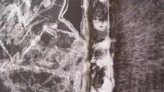 Aerial View Of A Frozen Mississippi River In 4k