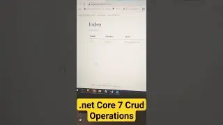 Dotnet Core MVC CRUD Preview || Shorts || .net Core 7