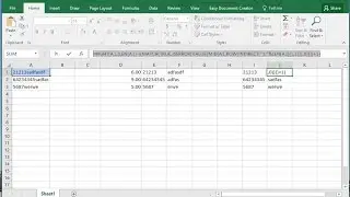 How to separate numbers from letters in a text string in Excel