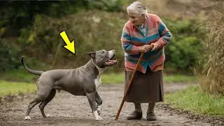 An old woman sheltered an aggressive pit bull, a year later the neighbors heard cries for help!