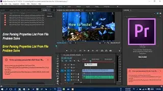 Adobe premiere pro cc error parsing properties list from file.