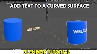 Place the Text on a Curved Surface | Blender Tutorial