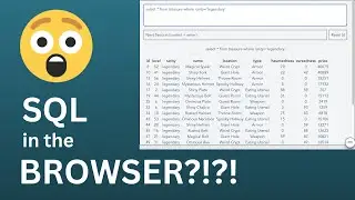 Sql.js - full SQLite in the browser