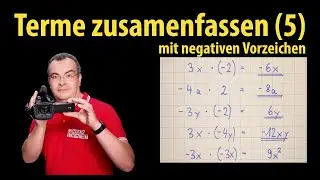 Terme zusammenfassen (5) - mit negativen Vorzeichen - Lehrerschmidt