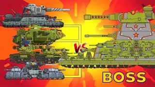 Mega Tanks Vs Mega Boss KV-51 / Cartoons about Tanks