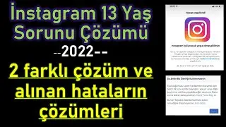 instagram 13 yaş sorunu çözümü (2022) - 2 Farklı Çözüm Yolu