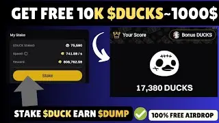 Get Free 10K $DUCKS~1000$ | Stake $DUCK get $DUMP | Listing Confirmed ✅