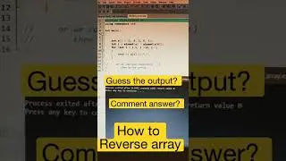 How to reverse an array? || array question || string basic question | c || c++ | cpp | python | tcs