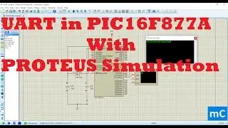 UART in PIC16F877A pic microcontroller with Proteus simulation