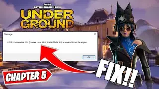 How to fix fortnite chapter 5 season 1 a d3d11 compatible gpu is required to run the engine error