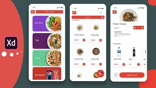 Food Delivery App UI Design | Adobe XD