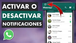 CÓMO ACTIVAR O DESACTIVAR LAS NOTIFICACIONES DE WHATSAPP | Mensajes, Llamadas, Grupos y más ✅