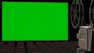 Movie projector - cinema Projektor - with green screen wall - free use