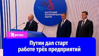 Владимир Путин дал старт работе трёх предприятий на Дальнем Востоке