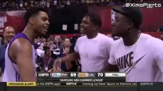 D'Angelo Russell Amazing Game Winner  Sixers vs Lakers  July 9, 2016  2016 NBA Summer League