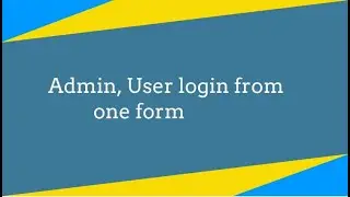 How to login multi user with a single login form in php Tutorial