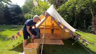 Sibley Bell Tent 5m with canopy | Canvas Camp 500 PRO | Family Garden Glamping!