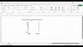 Money Denomination Calculator in excel