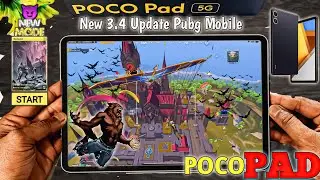 🔥POCO Pad 5G PUBG TEST || FINALLY🥰MY FIRST GAMEPLAY IN NEW UPDATE 3.4💥POCO Pad 5G PUBG (BGMI) TEST