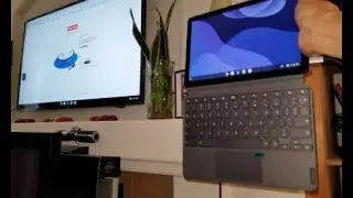 ASMR How To Connect Lenovo Chromebook Duet To A HDMI Gaming Monitor or HDTV!