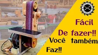TRICK TO STRETCH THE SANDPAPER!! How to make a sander with an old TANK motor!!