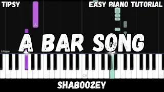 Shaboozey - A Bar Song (Tipsy) (Easy Piano Tutorial)