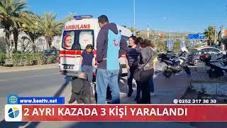 2 AYRI KAZADA 3 KİŞİ YARALANDI