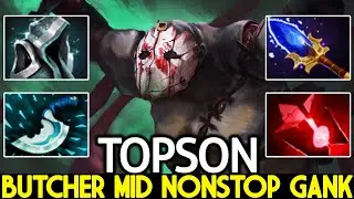 TOPSON [Pudge] Butcher Mid Nonstop Gank 1000 XPM Dota 2